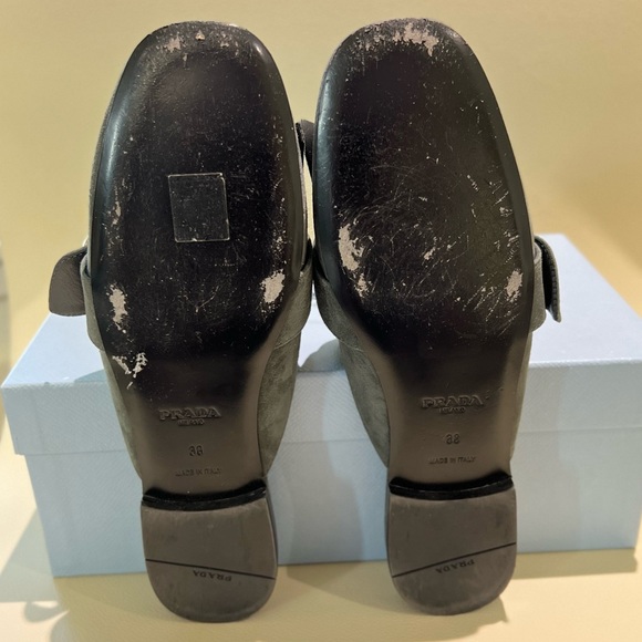 Prada Gray Suede Mule - Picture 9 of 11